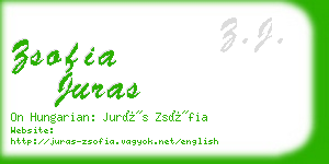 zsofia juras business card